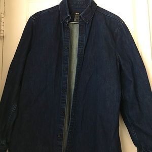 Dark Blue Denim Button Down